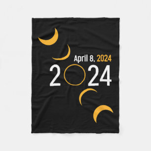 Solar Eclipse 2024 Fleece Blanket