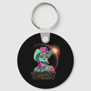 Solar Eclipse 2024 For Texas 08 24 Totality Y'all Keychain