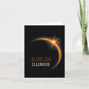 Solar Eclipse 2024 Illinois Totality Spring 4.08.2 Card