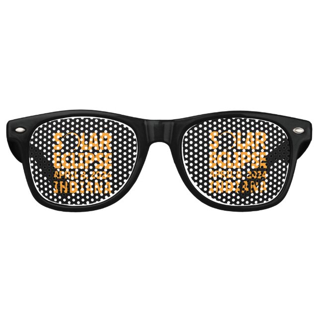 Solar Eclipse 2024 Indiana Retro Sunglasses (Front)
