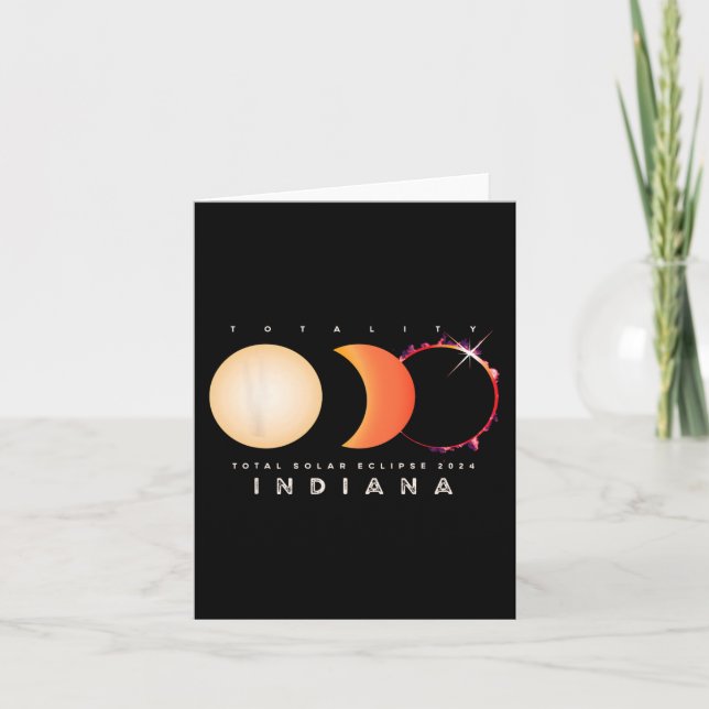 Solar Eclipse 2024 Indiana Total Eclipse America G Card (Front)