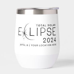 Solar Eclipse 2024 Lieu personnalisé Commémoratif