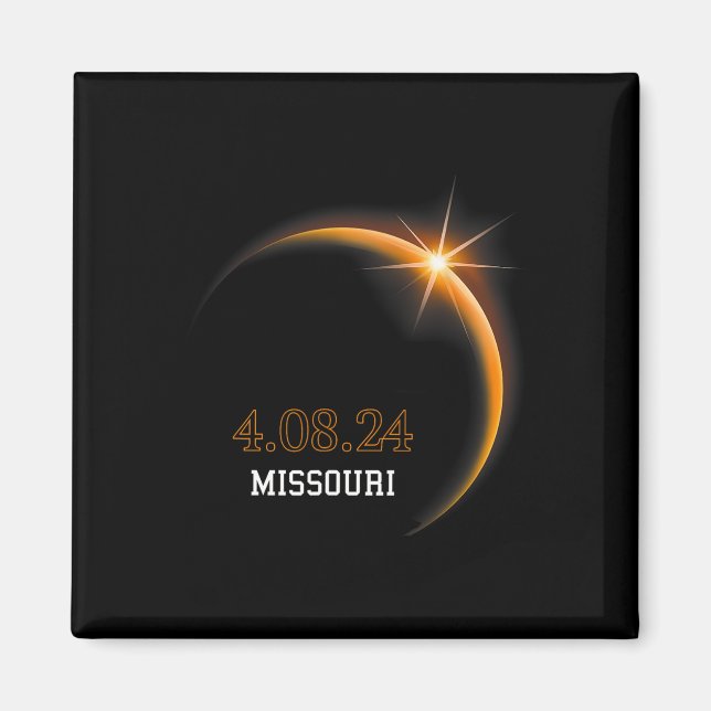 Solar Eclipse 2024 Missouri Totality Spring 4.08.2 Magnet (Front)