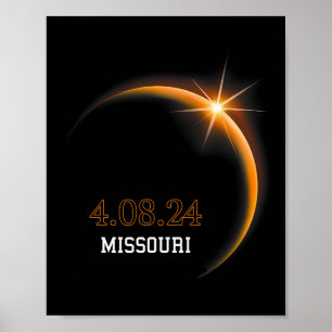 Solar Eclipse 2024 Missouri Totality Spring 4.08.2 Poster