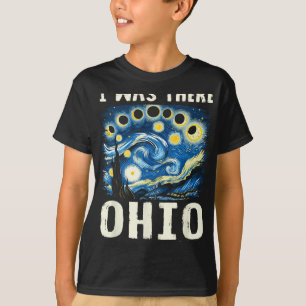 Solar Eclipse 2024 Ohio - Starry Night Painting T-Shirt