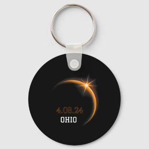 Solar Eclipse 2024 Ohio Totality Spring 4.08.24 Keychain