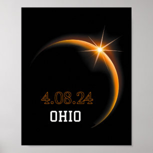 Solar Eclipse 2024 Ohio Totality Spring 4.08.24  Poster
