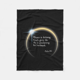 Solar Eclipse 2024 - Psalm 191 Fleece Blanket