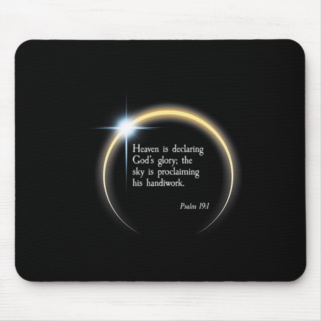Solar Eclipse 2024 - Psalm 191  Mouse Pad (Front)
