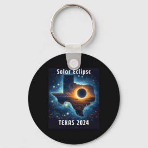 Solar Eclipse 2024 Starry Night Keychain