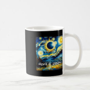 Solar Eclipse 2024 Starry Night Painting Van Gogh Coffee Mug