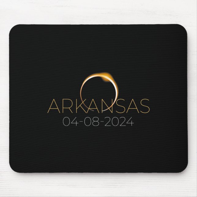 Solar Eclipse 2024 State Arkansas Total Solar Ecli Mouse Pad (Front)