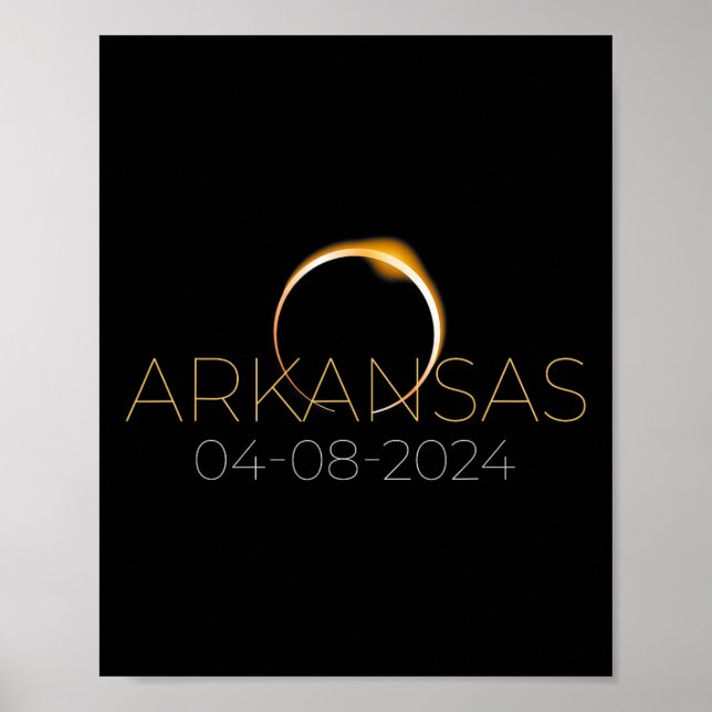 Solar Eclipse 2024 State Arkansas Total Solar Ecli Poster (Front)