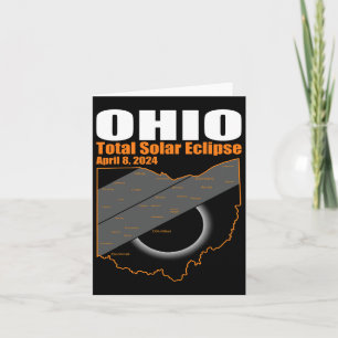 Solar Eclipse 2024 State Ohio Map Total Solar Ecli Card