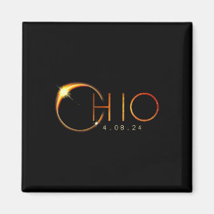 Solar Eclipse 2024 State Ohio Total Solar Eclipse  Magnet