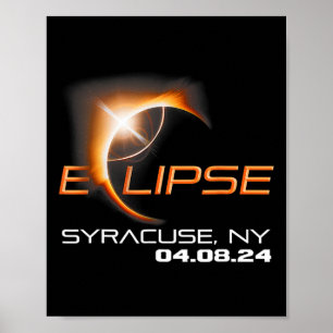 Solar Eclipse 2024 Syracuse New York Poster