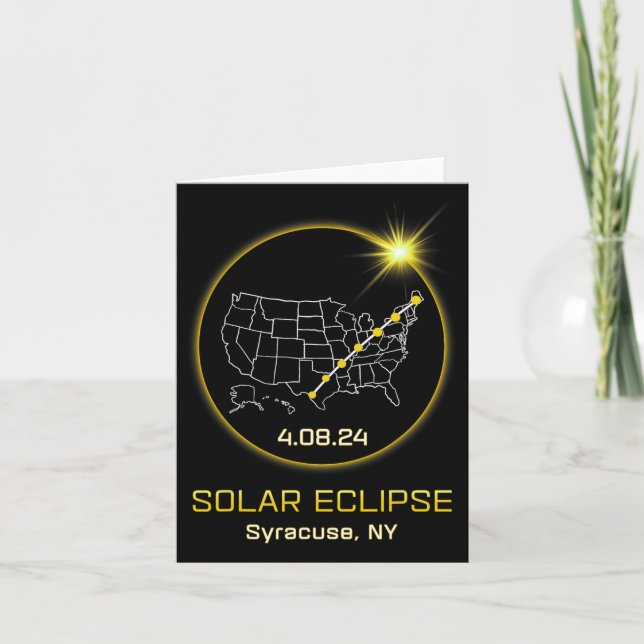 Solar Eclipse 2024 Syracuse Ny New York Totality E Card (Front)
