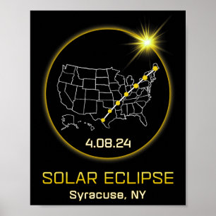 Solar Eclipse 2024 Syracuse Ny New York Totality E Poster