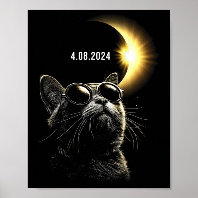 Solar Eclipse 2024 Total Eclipse April 8th 2024 Ca Poster (Front)