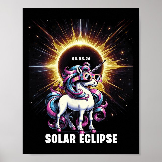 Solar Eclipse 2024 Total Eclipse April 8th 24 Unic Poster (Front)