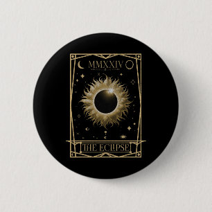 Solar Eclipse 2024 Total Eclipse Astronomy Tarot C 2 Inch Round Button