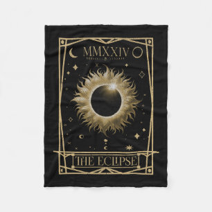 Solar Eclipse 2024 Total Eclipse Astronomy Tarot C Fleece Blanket
