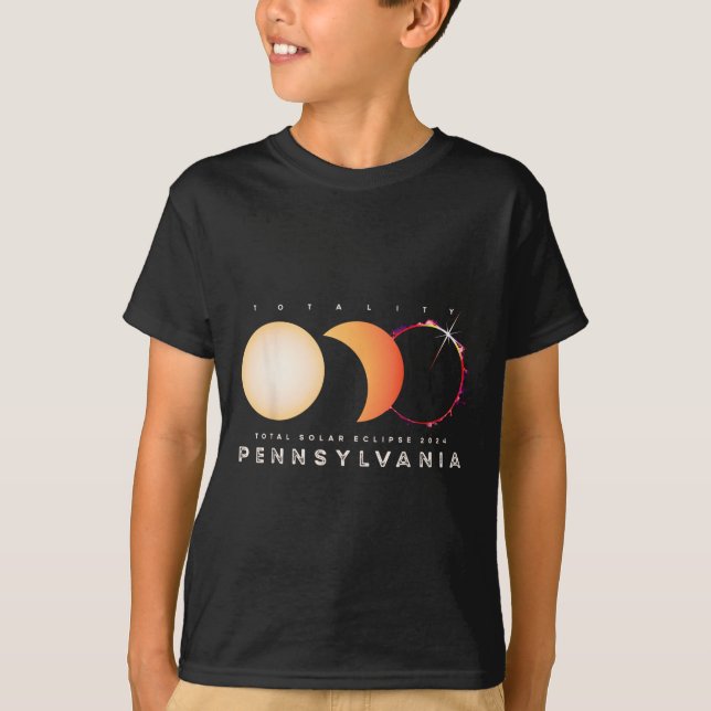 Solar Eclipse 2024 Total Eclipse Pennsylvania Grap T-Shirt (Front)