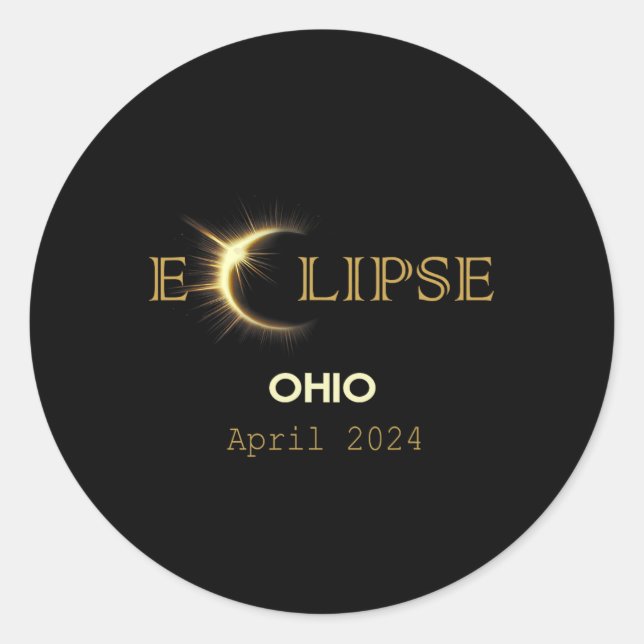 Solar Eclipse 2024 Total Solar Eclipse 2024 Totali Classic Round Sticker (Front)