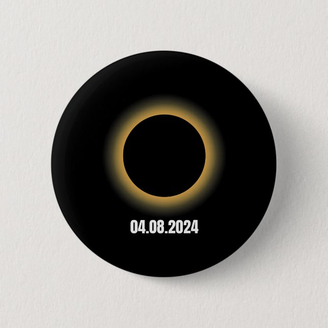 Solar Eclipse 2024 Total Solar Eclipse 4.08.24  2 Inch Round Button (Front)