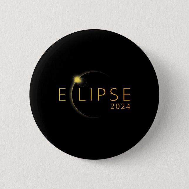 Solar Eclipse 2024 Total Solar Eclipse 4.08.24 3  2 Inch Round Button (Front)