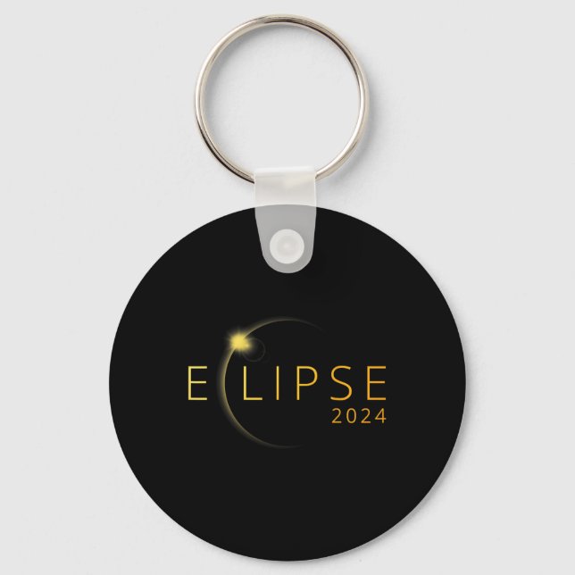 Solar Eclipse 2024 Total Solar Eclipse 4.08.24 3  Keychain (Front)