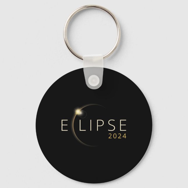 Solar Eclipse 2024 Total Solar Eclipse 4.08.24 5  Keychain (Front)