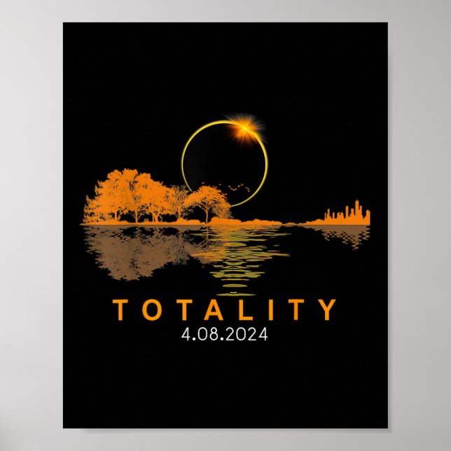 Solar Eclipse 2024 Total Solar Eclipse 4.08.24 Gui Poster (Front)