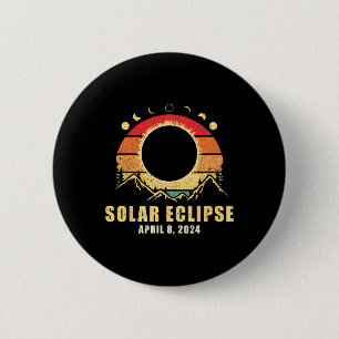Solar Eclipse 2024 Total Solar Eclipse April 8 202 2 Inch Round Button