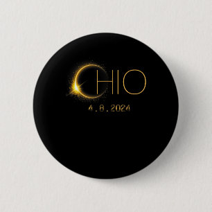 Solar Eclipse 2024 Total Solar Eclipse State Ohio 2 Inch Round Button