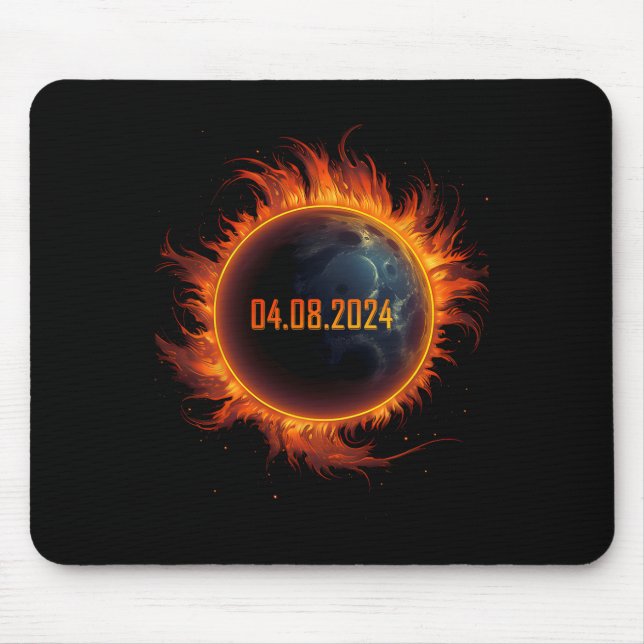 Solar Eclipse 2024 Total Sun Eclipse 1  Mouse Pad (Front)
