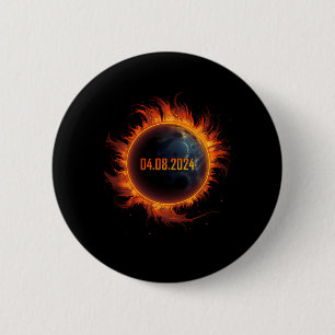 Solar Eclipse 2024 Total Sun Eclipse 2 Inch Round Button
