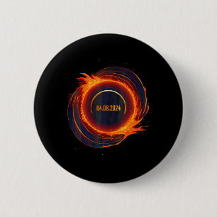 Solar Eclipse 2024 Total Sun Eclipse  2 Inch Round Button