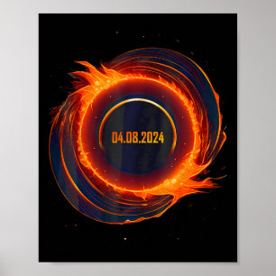 Solar Eclipse 2024 Total Sun Eclipse  Poster