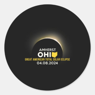 Solar Eclipse 2024 Totality April 8 Classic Round Sticker