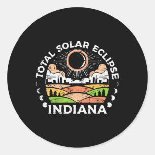 Solar Eclipse 2024 Totality April 8 Men Women Kids Classic Round Sticker