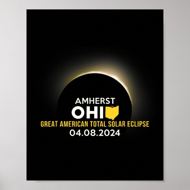 Solar Eclipse 2024 Totality April 8  Poster (Front)