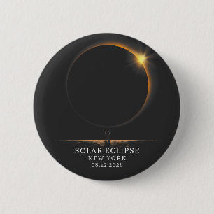 Solar Eclipse 2026 Celestial Astronomy 2 Inch Round Button