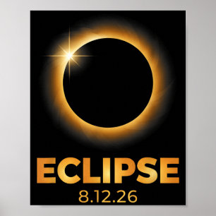 Solar Eclipse 2026 Total Solar Eclipse August 12 2 Poster