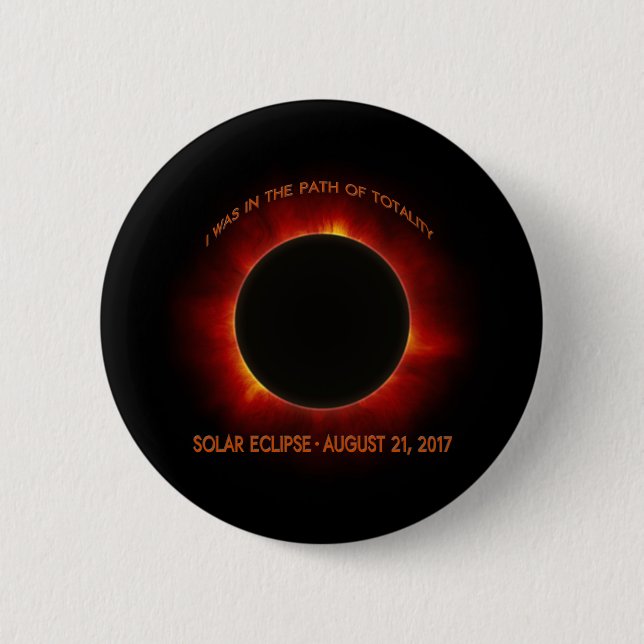 Solar Eclipse 2 Inch Round Button (Front)