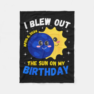 Solar Eclipse 4 08 24 Illustration Fleece Blanket