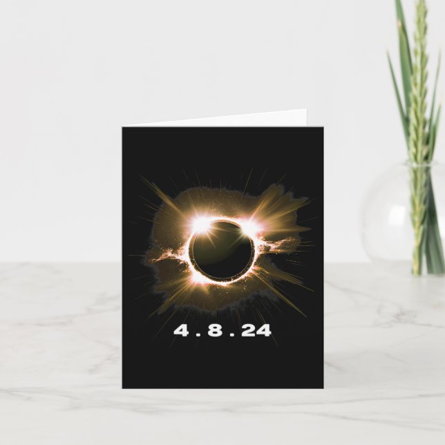 Solar Eclipse 4.8.24 Totality Event 2024 Souvenir  Card (Front)