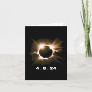 Solar Eclipse 4.8.24 Totality Event 2024 Souvenir Card