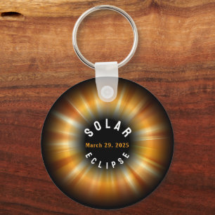 Solar Eclipse American Event 3/29/2025 CUSTOM NAME Keychain