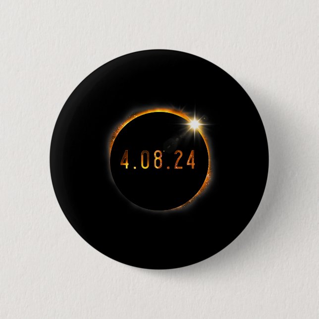 Solar Eclipse American Totality Spring 40824  2 Inch Round Button (Front)